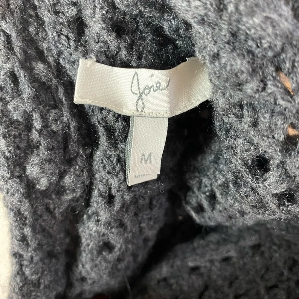 Joie Wool Blend Cascade Open Knit Cardigan Gray - Picture 6 of 7